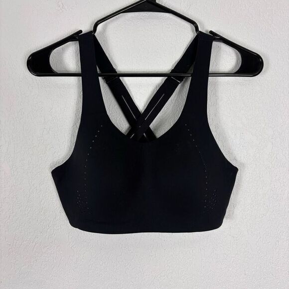 lululemon athletica Other - Lululemon Sports Bra Black Criss Cross Strap Back Molded Cup Clasp Closure Back